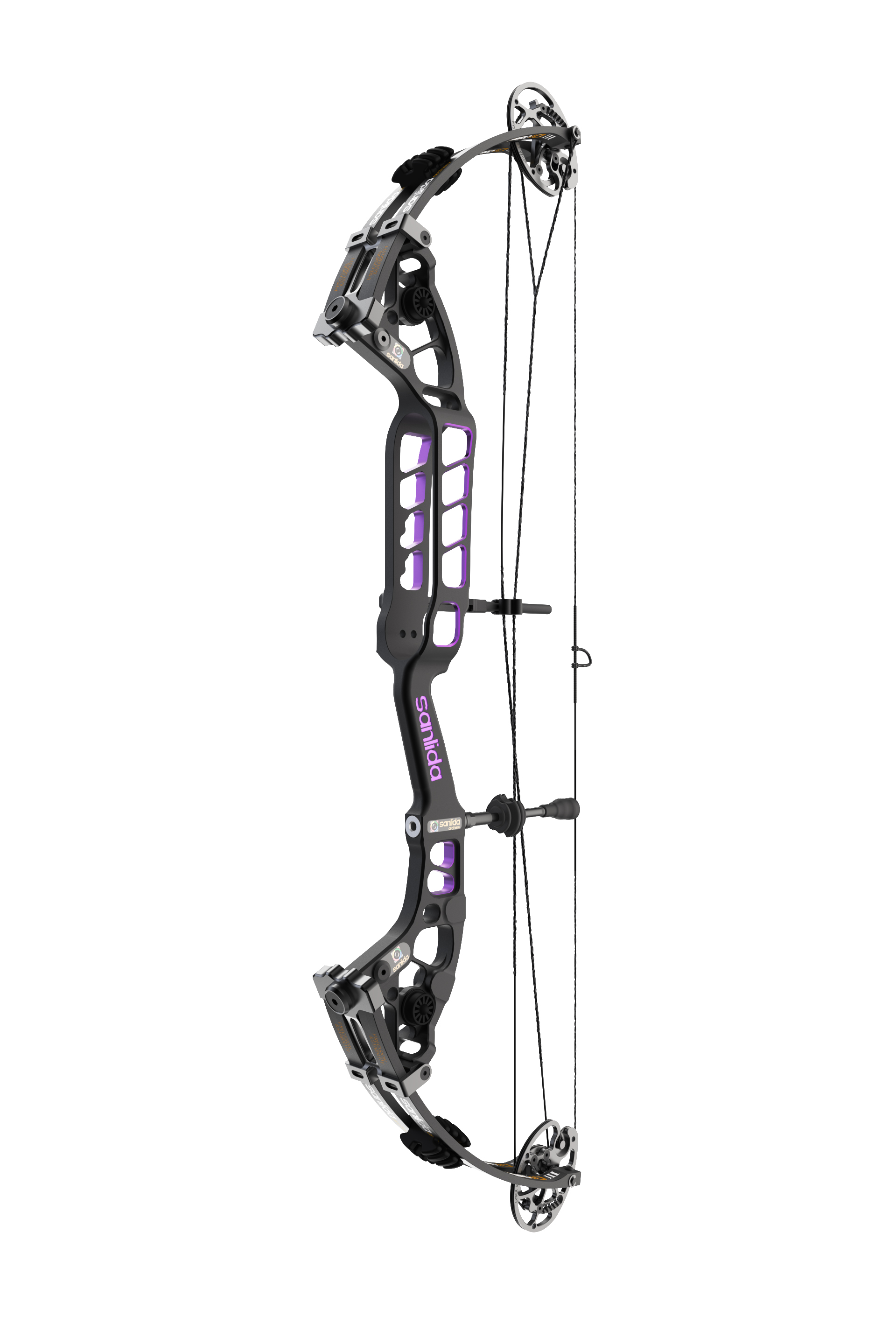 Спортивный блочный лук Sanlida Hero X10 III ver 3.0 37" KIT Черно-Пурпурный 40-50 фунтов 24,5-27 