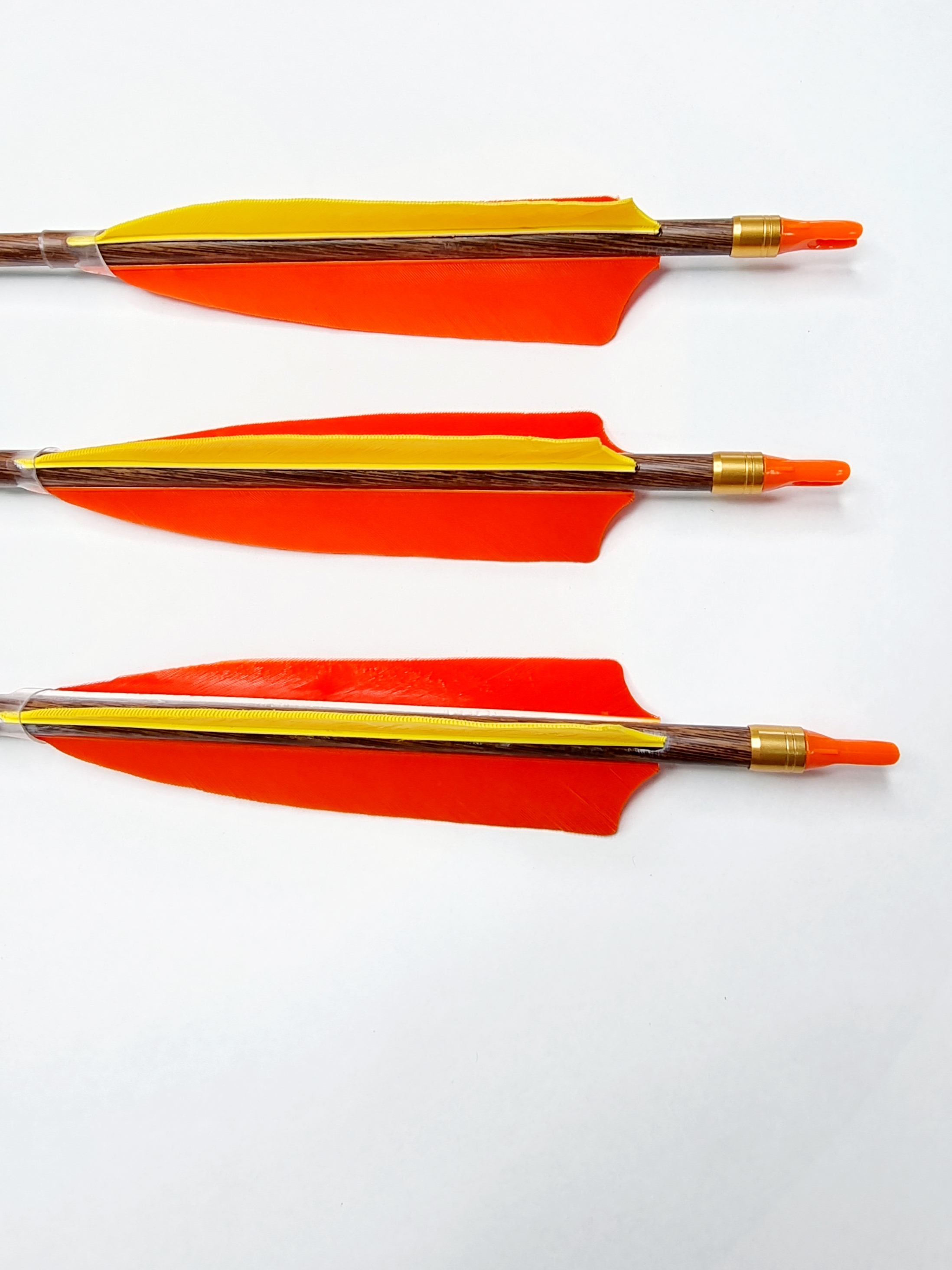 Стрела лучная карбоновая LinkBoy ID 6.2 Wood в сборе натуральное оперение