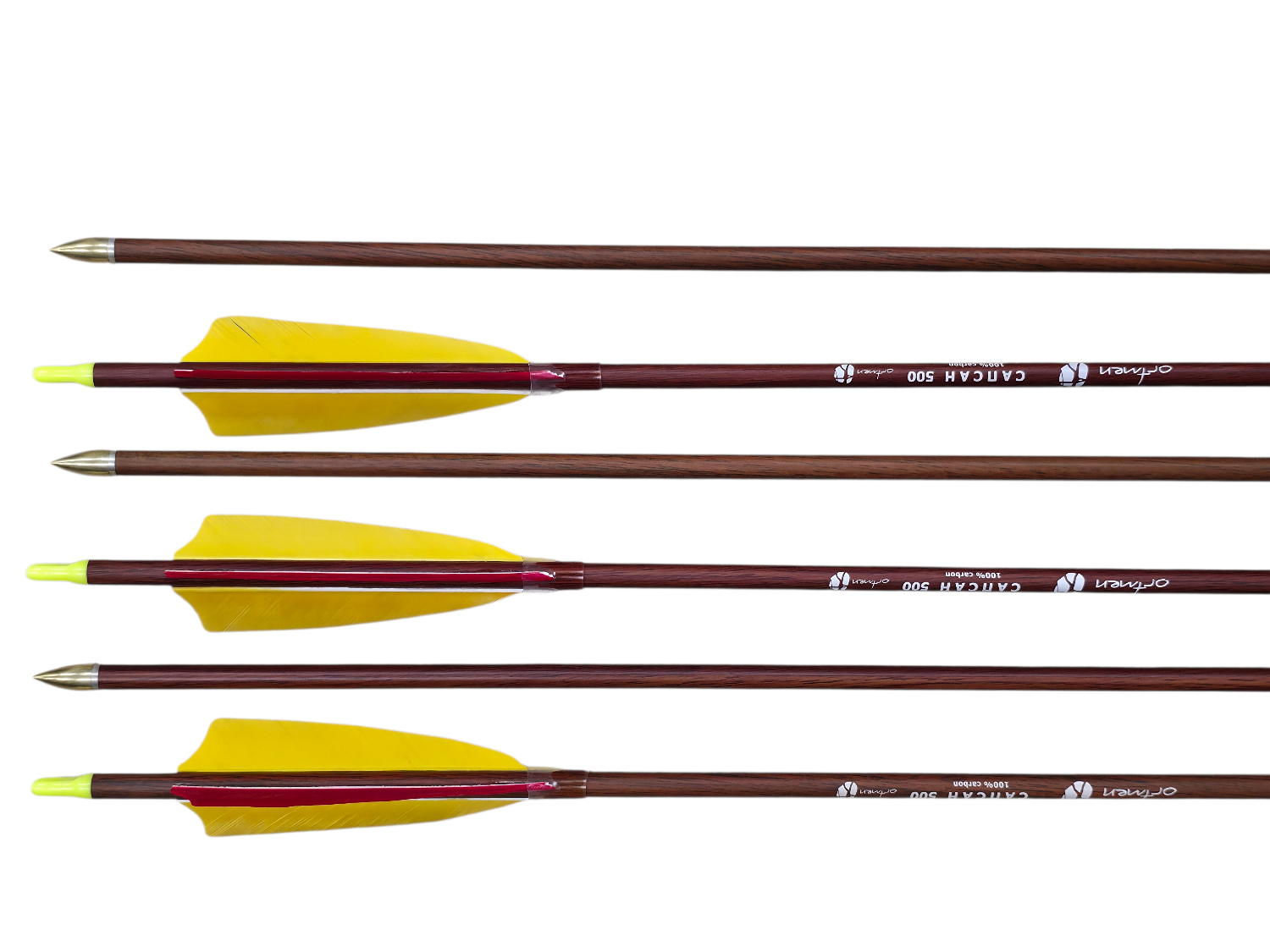 Стрела лучная карбон пот дерево САПСАН натуральное оперение