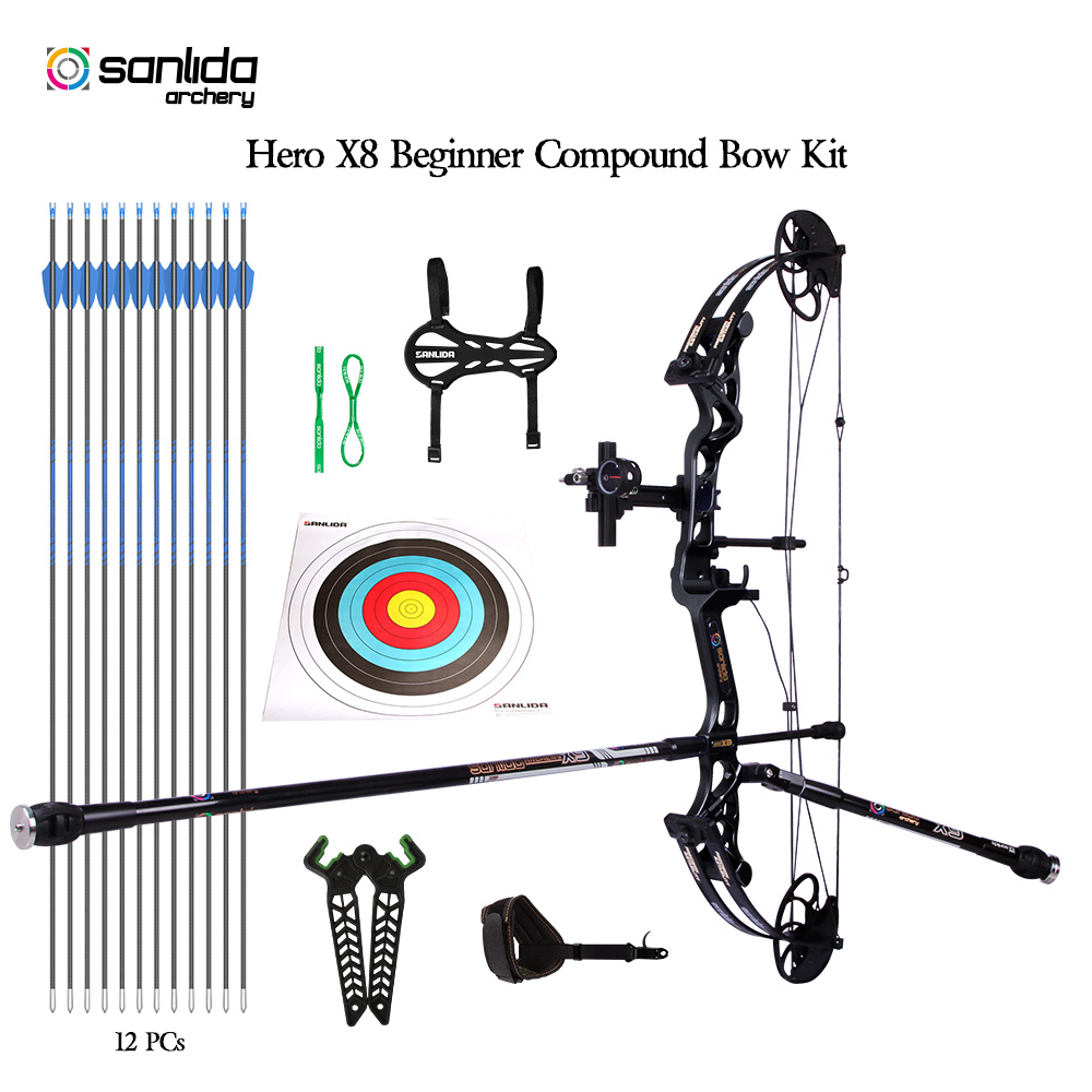 фото Спортивный подростковый блочный лук Sanlida Hero X8 XS PRO KIT Спортивный подростковый блочный лук Sanlida Hero X8 XS PRO KIT