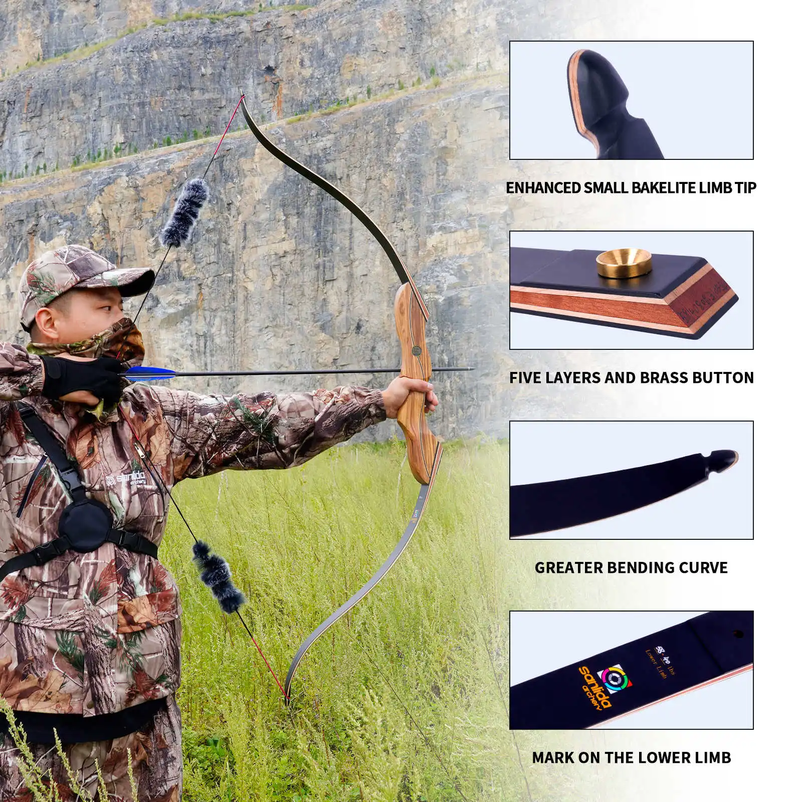 фото Лук традиционный разборный Sanlida Eagle X9 комплект Лук традиционный разборный Sanlida Eagle X9 комплект