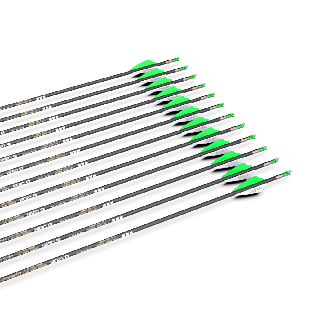 Стрела лучная спортивная Sanlida Hero 9 ID 3.2 12 шт.