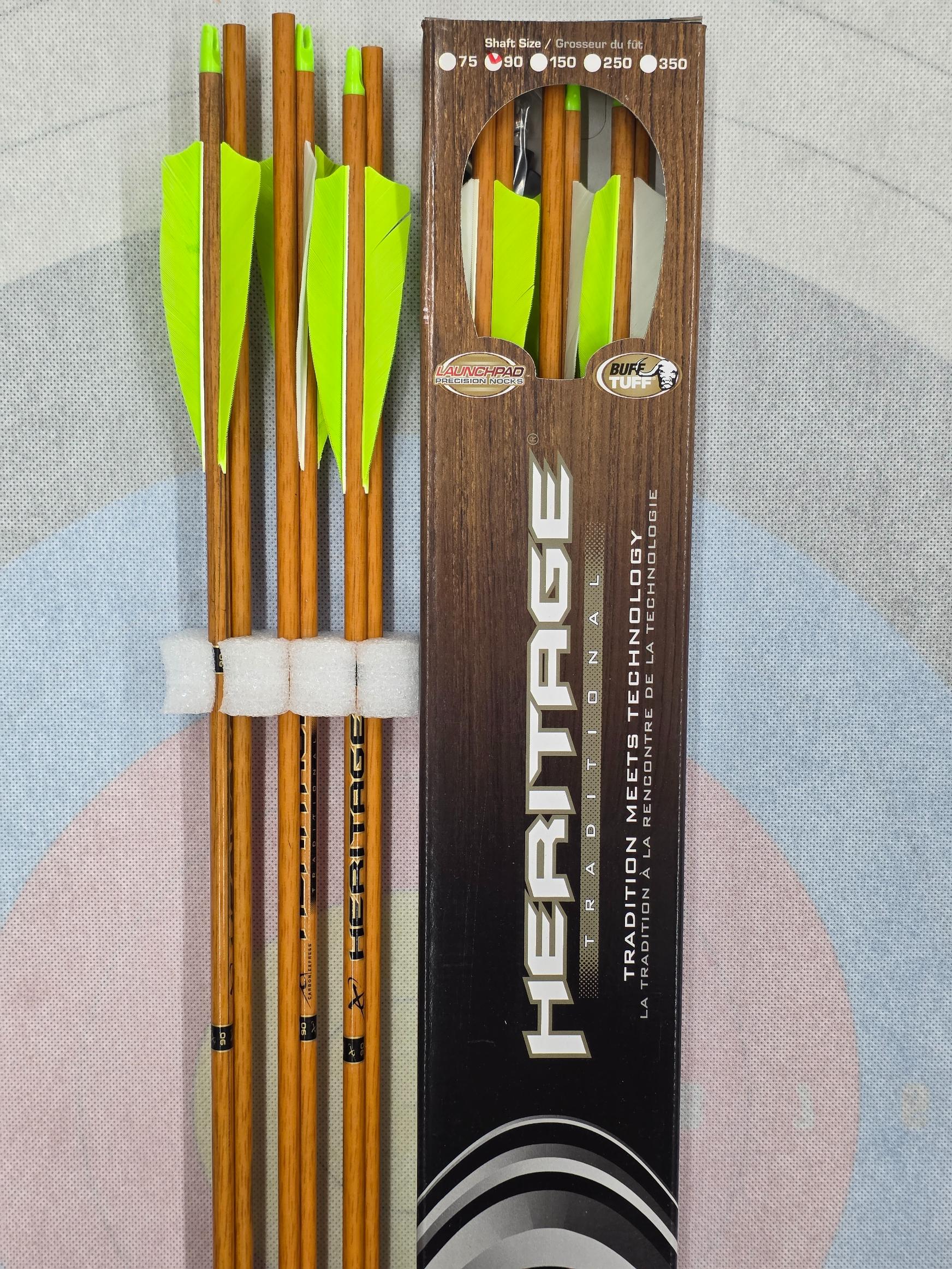 фото Стрела лучная Carbon Express Heritage 6 шт. (натуральное оперение) Стрела лучная Carbon Express Heritage 6 шт. (натуральное оперение)