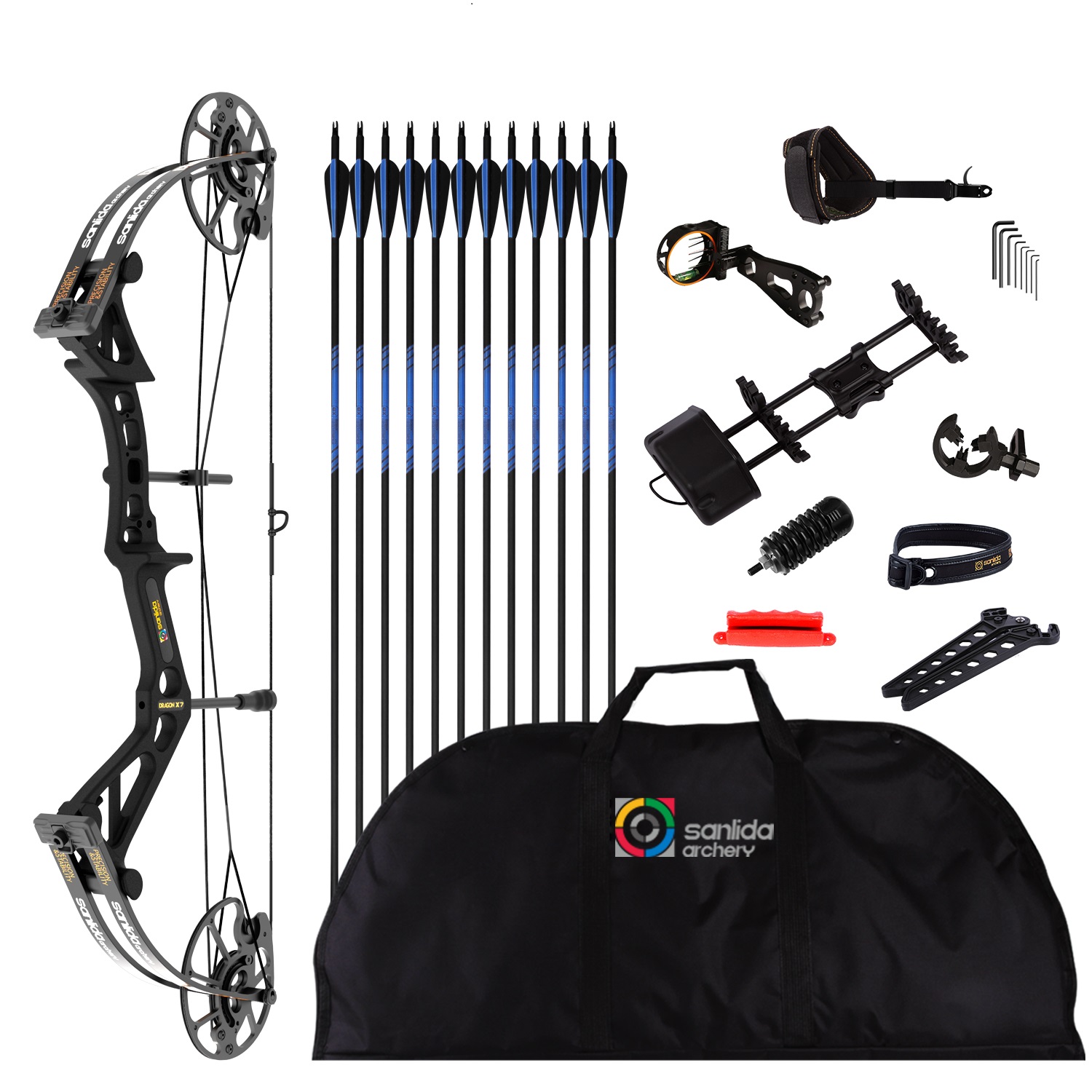 фото Лук блочный  Sanlida Dragon X7 RTH KIT комплект Лук блочный  Sanlida Dragon X7 RTH KIT комплект