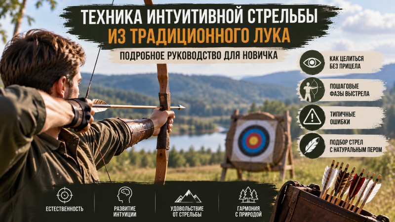 Техника интуитивной стрельбы из традиционного лука новичку | ORTMEN