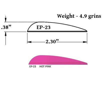 Оперение Arizona 2,6" розовое